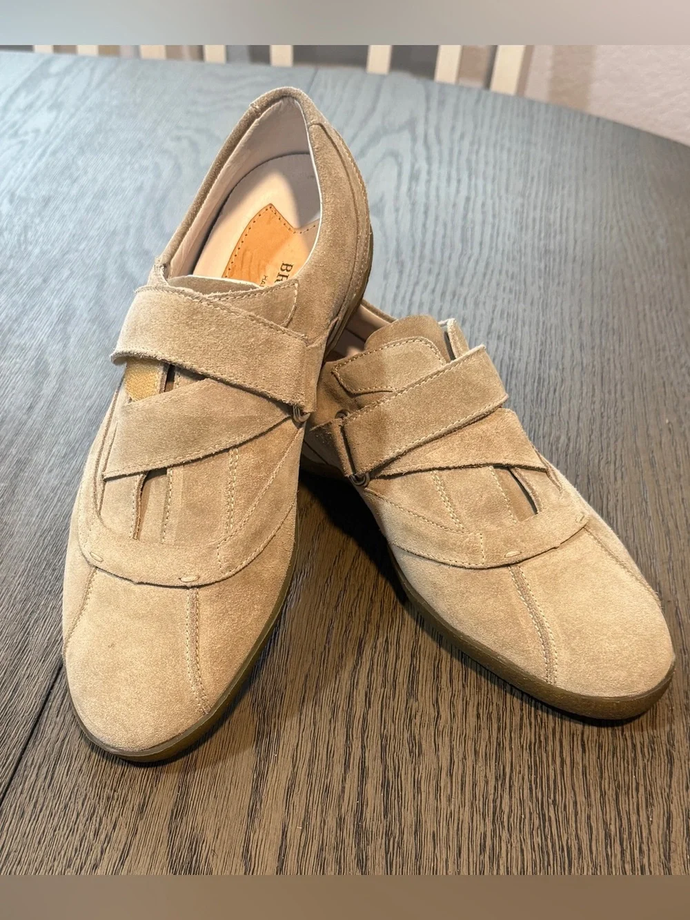Bruno Magli Taupe Suede Men's Slip-On Loafers